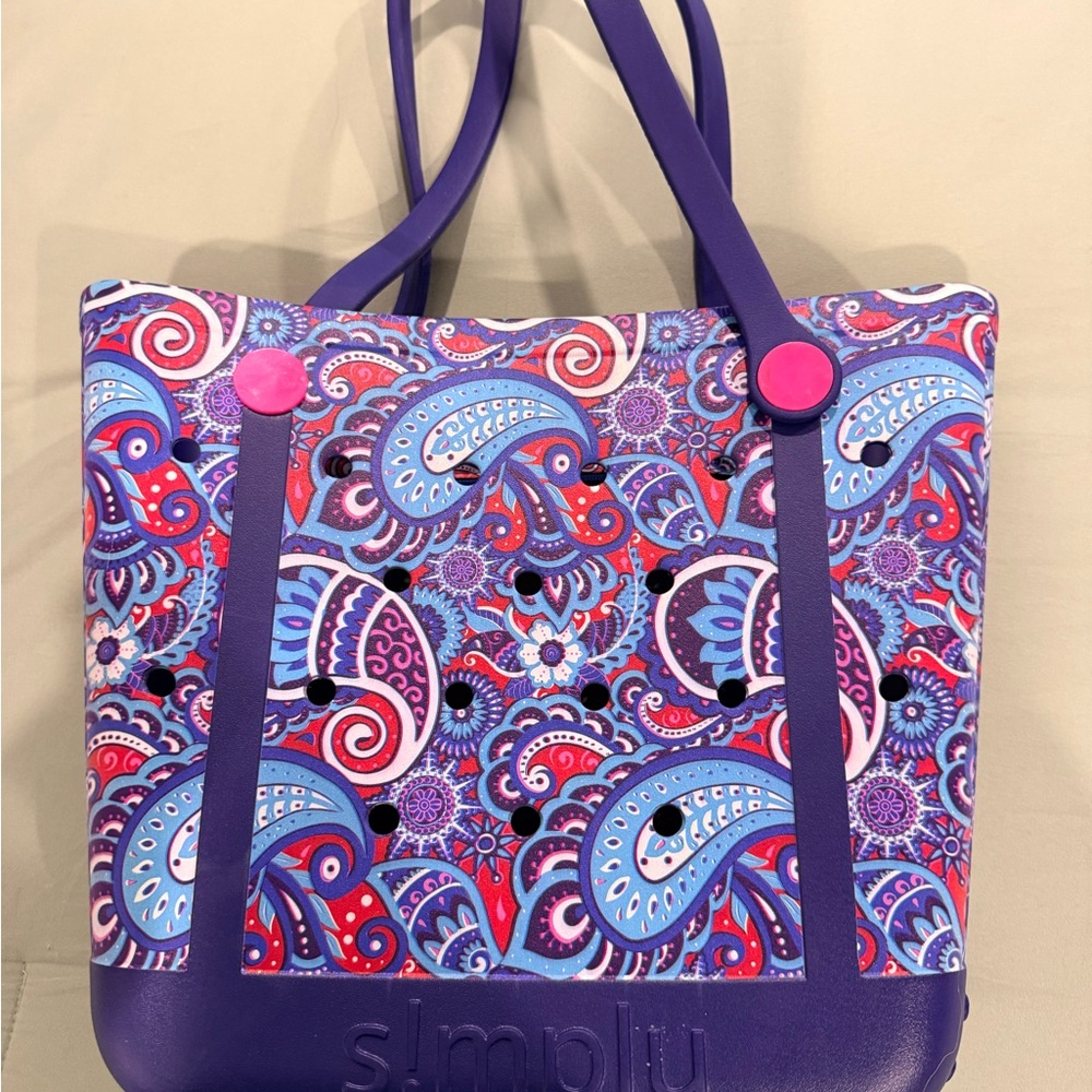 Simply Southern Vibrant Paisley Tote- medium